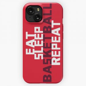 Eat Sleep Basketball Repeat iPhone 15 Slim Phone Case Cover