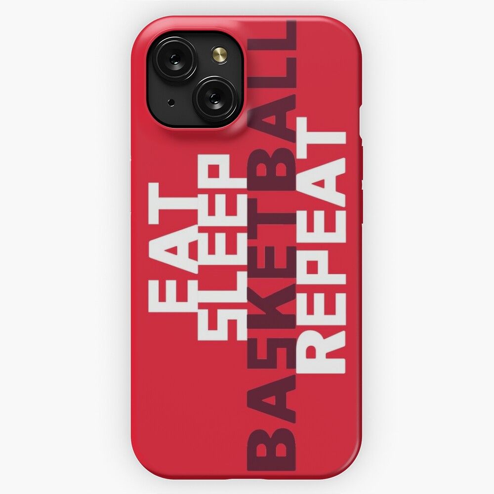 Eat Sleep Basketball Repeat iPhone 15 Slim Phone Case Cover