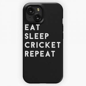 Eat Sleep Cricket Repeat iPhone 15 Slim Phone Case Cover