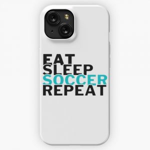 Eat Sleep Soccer Repeat iPhone 15 Slim Phone Case Cover