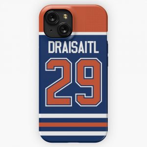 Edmonton Oilers Leon Draisaitl Home Jersey Back iPhone 15 Slim Phone Case Cover
