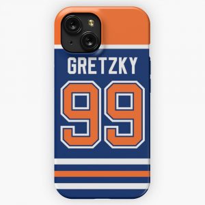 Edmonton Oilers Wayne Gretzky Away Jersey Back iPhone 15 Slim Phone Case Cover
