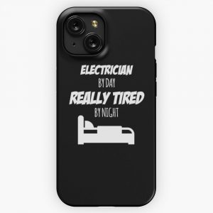 Electrician Job Fun Gift For Every Electrician Funny Slogan Hobby Work Worker iPhone 15 Slim Phone Case Cover