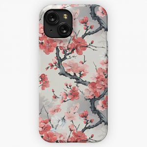 Elegance In Bloom Captivating Chinese Plum Blossom Artistry iPhone 15 Slim Phone Case Cover