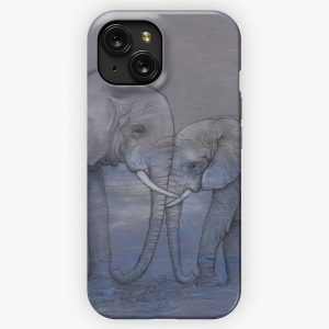 Elephant Love iPhone 15 Slim Phone Case Cover