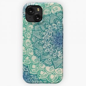Emerald Doodle iPhone 15 Slim Phone Case Cover