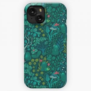Emerald Forest Keepers Fairy Woodland Creatures Tree Plants And Mushrooms iPhone 15 Slim Phone Case Cover