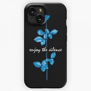 Enjoy The Silence Blue iPhone 15 Slim Phone Case Cover