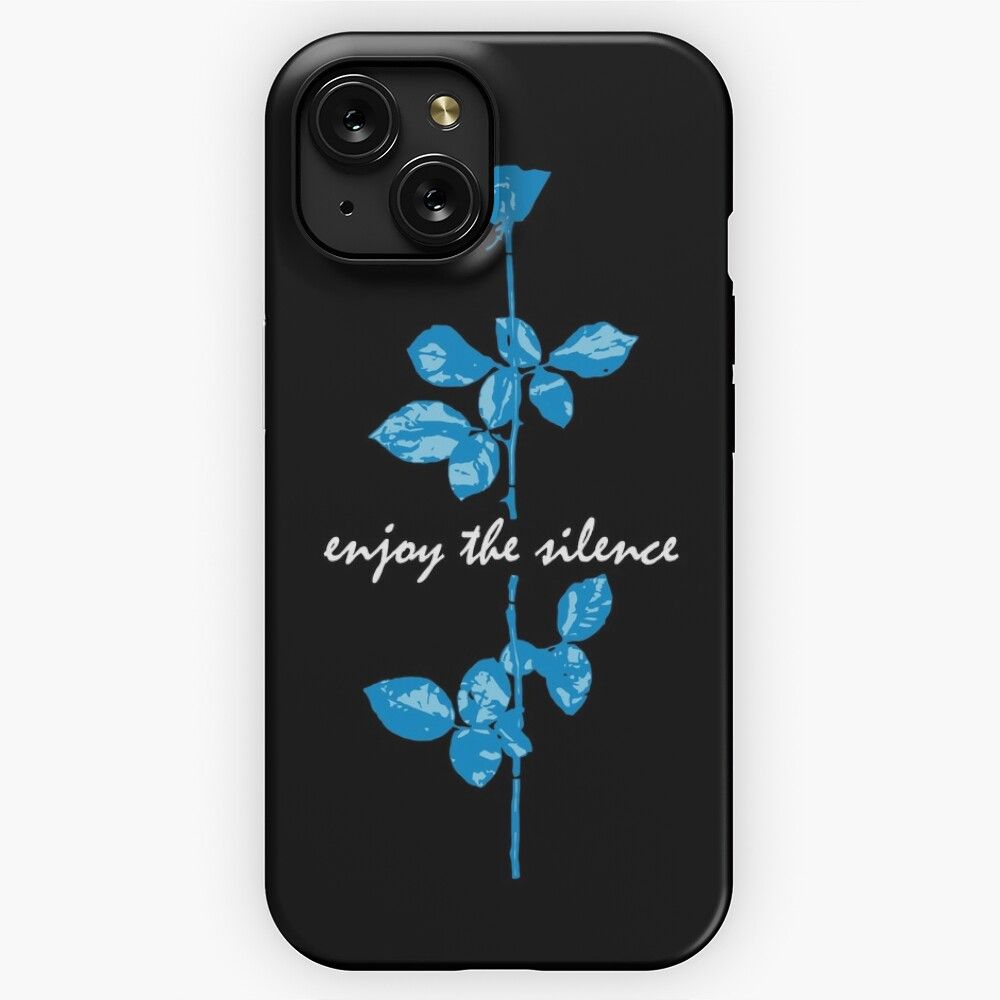 Enjoy The Silence Blue iPhone 15 Slim Phone Case Cover