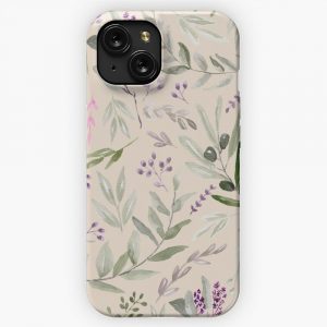 Eucalyptus Pastel Pattern iPhone 15 Slim Phone Case Cover