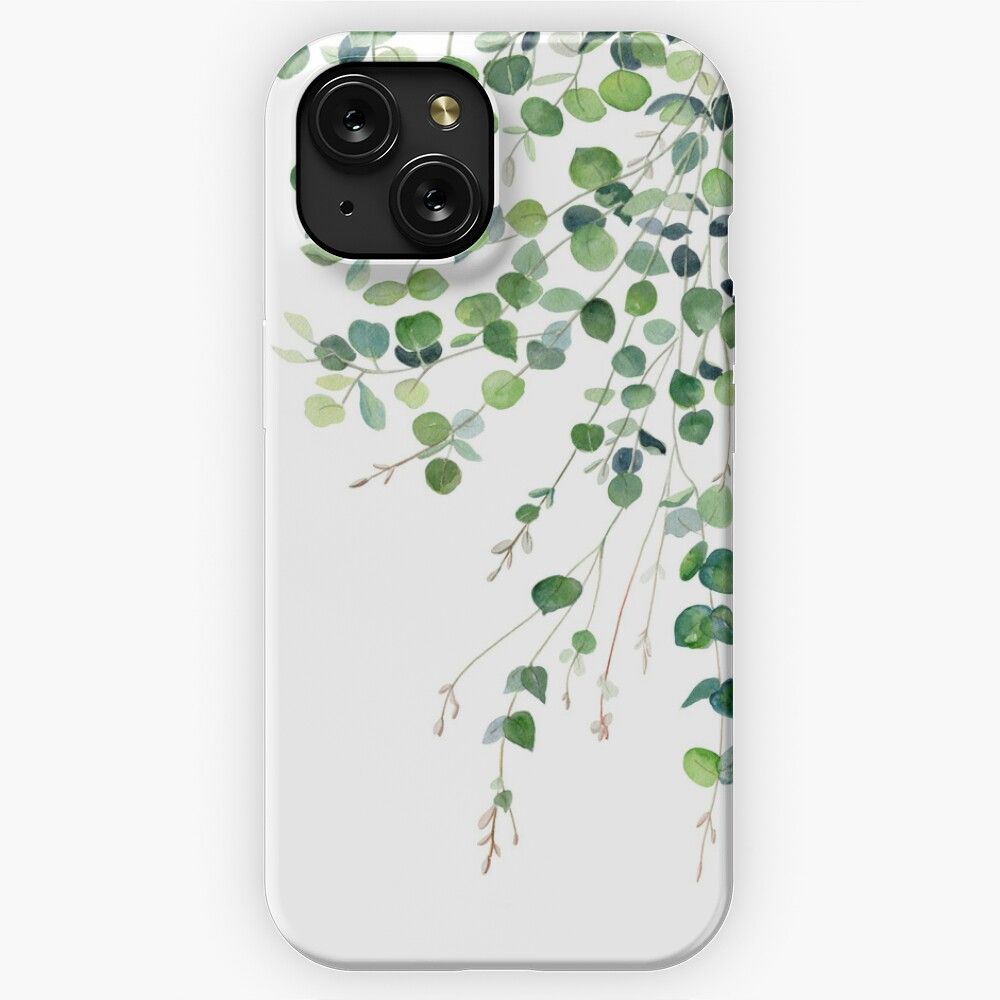 Eucalyptus Watercolor iPhone 15 Slim Phone Case Cover