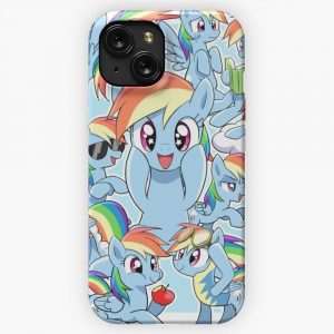 Every Rainbow Dash Ever iPhone 15 Slim Phone Case Cover