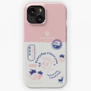 Everyday I Love You Raspberry Milk Carton Concept Phonecase iPhone 15 Slim Phone Case Cover