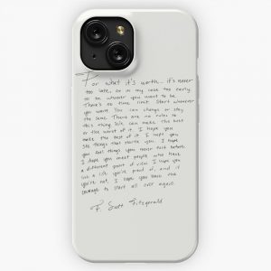 F Scott Fitzgerald Quote iPhone 15 Slim Phone Case Cover