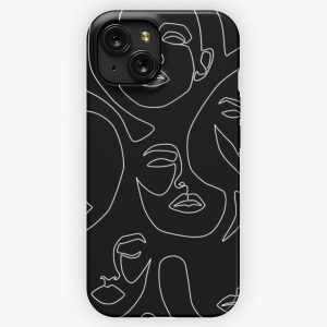 Faces In Dark iPhone 15 Slim Phone Case Cover