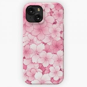 Falling Sakura Cherry Blossom iPhone 15 Slim Phone Case Cover