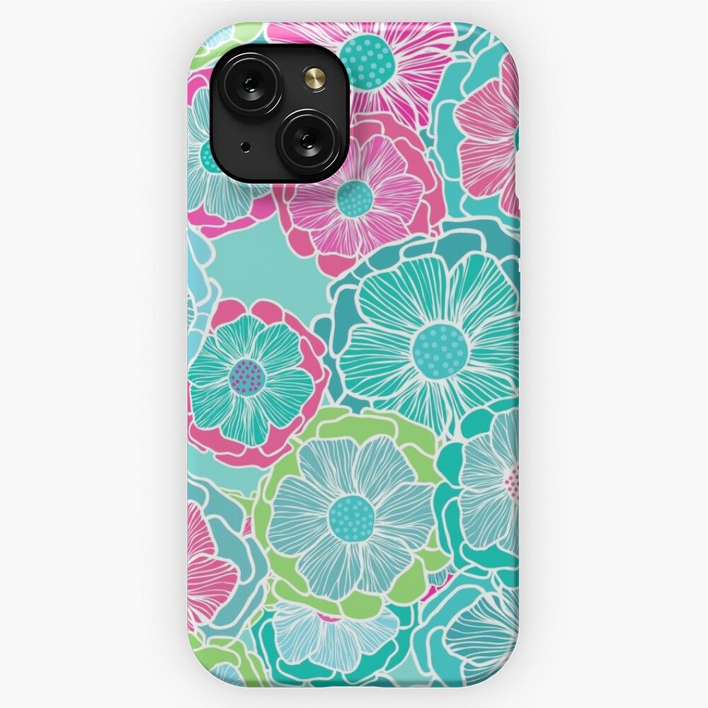 Fantasy Floral In Bold Tropical Colors iPhone 15 Slim Phone Case Cover