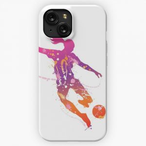 Female Soccer Player iPhone 15 Slim Phone Case Cover
