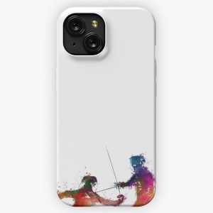 Fencing Sport Art Fencing iPhone 15 Slim Phone Case Cover