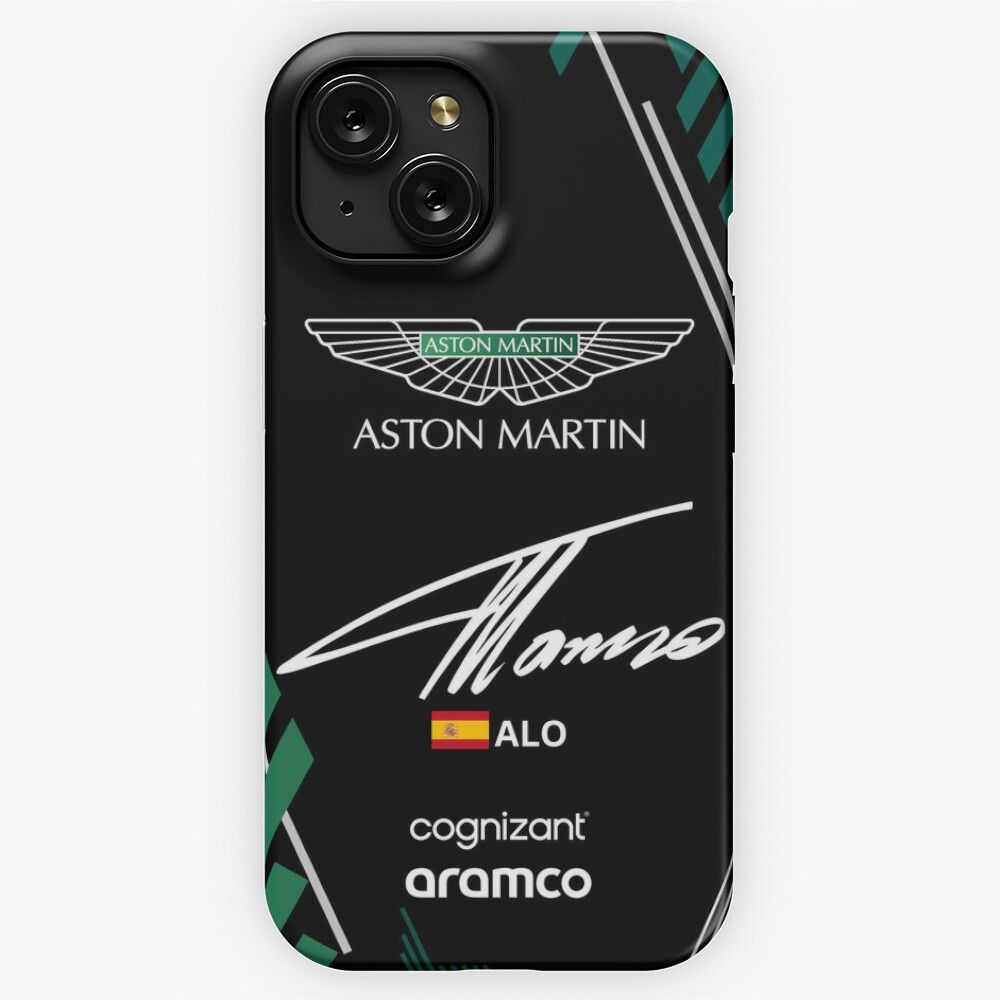Fernando Alonso F1 Aston Martin F1 Team 2 iPhone 15 Slim Phone Case Cover
