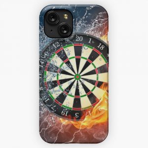 Fire And Ice Dartboard iPhone 15 Slim Phone Case Cover