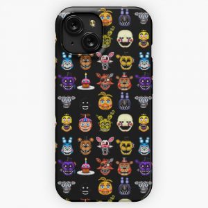 Five Nights At Freddys Pixel Art Multiple Characters iPhone 15 Slim Phone Case Cover