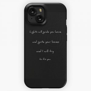 Fix You Black iPhone 15 Slim Phone Case Cover