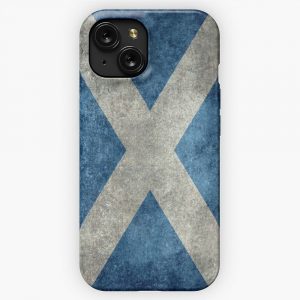 Flag Of Scotland Grungy Vintage Version iPhone 15 Slim Phone Case Cover