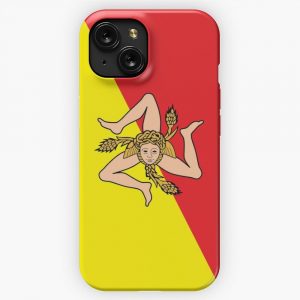 Flag Of Sicily Italy Bandiera Della Sicilia Italia iPhone 15 Slim Phone Case Cover