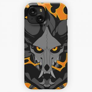 Flame Skulldog iPhone 15 Slim Phone Case Cover