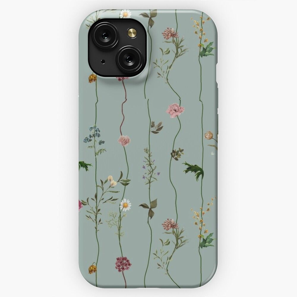Floral Chain iPhone 15 Slim Phone Case Cover