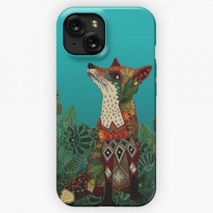 Floral Fox iPhone 15 Slim Phone Case Cover