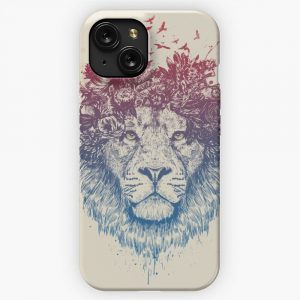 Floral Lion Iii iPhone 15 Slim Phone Case Cover