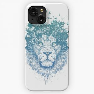 Floral Lion iPhone 15 Slim Phone Case Cover