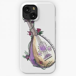 Floral Oud Arabic Instrument iPhone 15 Slim Phone Case Cover
