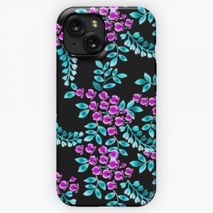 Floral Pattern iPhone 15 Slim Phone Case Cover