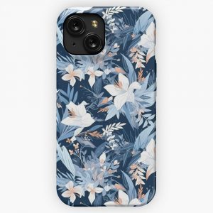 Floral Seamless Pattern Boho Flower Pretty Rose Wildflower Botanical Nature Spring Cute Plant Hippie iPhone 15 Slim Phone Case Cover