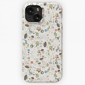 Floribund Pretty And Feminine Floral And Foliage Botanical Vector Illustration Repeat Pattern iPhone 15 Slim Phone Case Cover