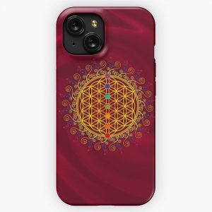 Flower Of Life Chakras Spirituality Yoga Zen iPhone 15 Slim Phone Case Cover