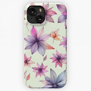 Flower Patterns iPhone 15 Slim Phone Case Cover