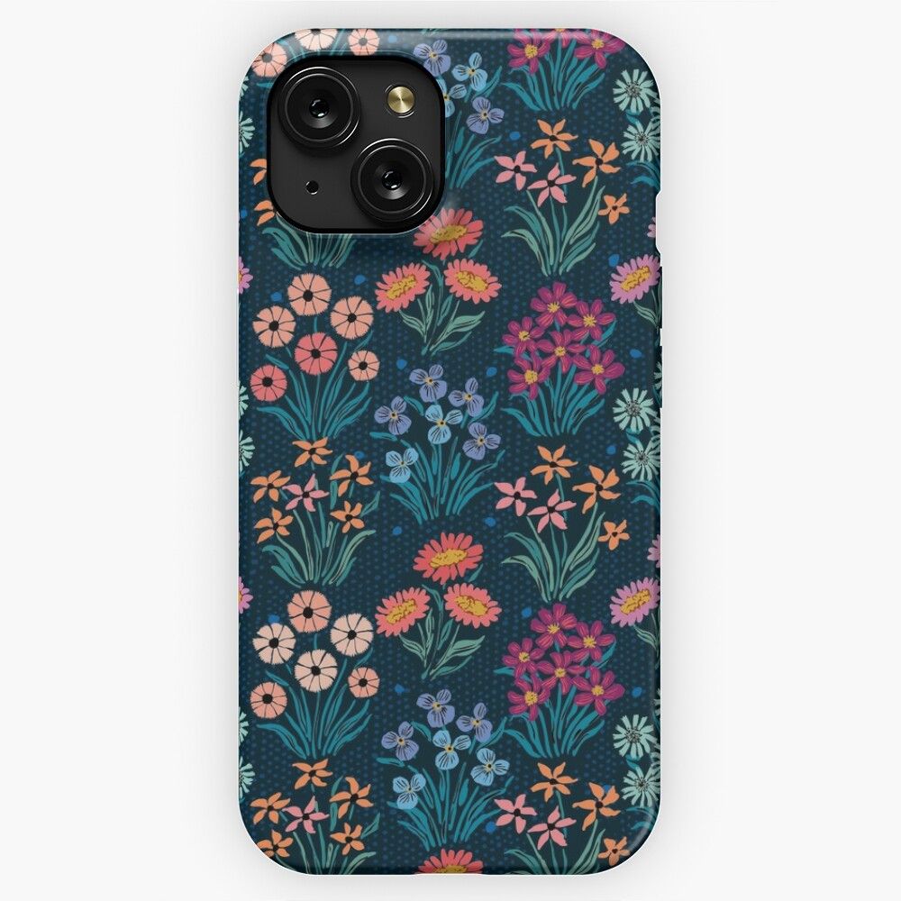 Flower Row iPhone 15 Slim Phone Case Cover