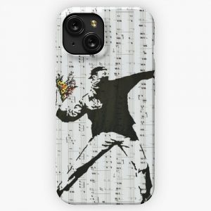 Flower Thrower Banksy Art Graffiti iPhone 15 Slim Phone Case Cover