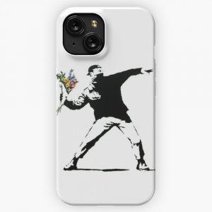 Flower Thrower Banksy iPhone 15 Slim Phone Case Cover