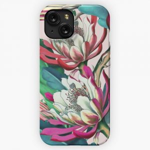 Flowering Cactus iPhone 15 Slim Phone Case Cover