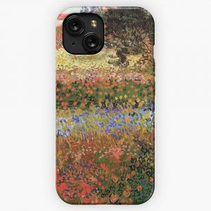 Flowering Garden Vintage Floral Garden Oil Painting By Vincent Van Gogh iPhone 15 Slim Phone Case Cover