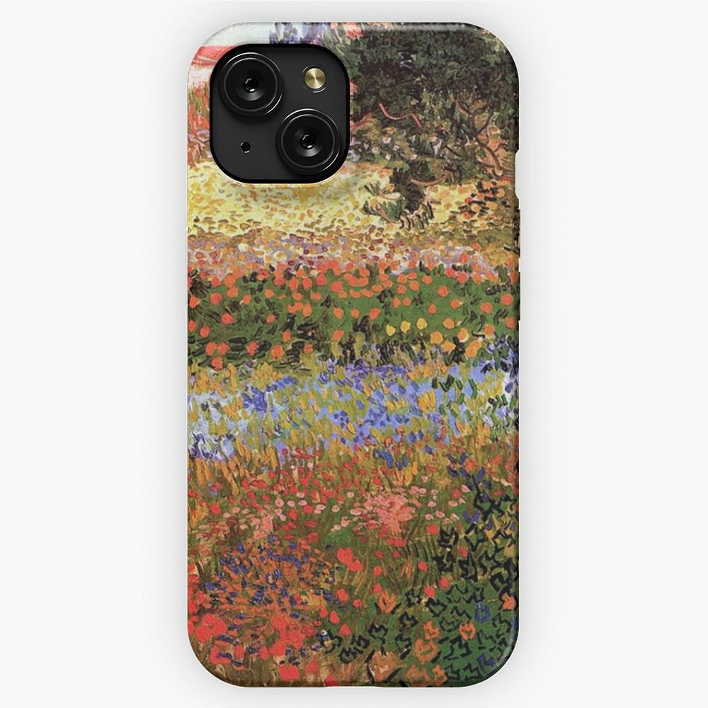 Flowering Garden Vintage Floral Garden Oil Painting By Vincent Van Gogh iPhone 15 Slim Phone Case Cover
