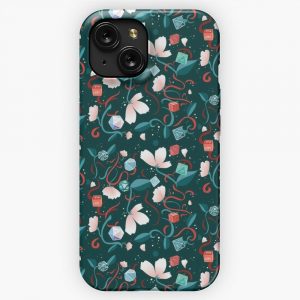 Flowers And Dice iPhone 15 Slim Phone Case Cover