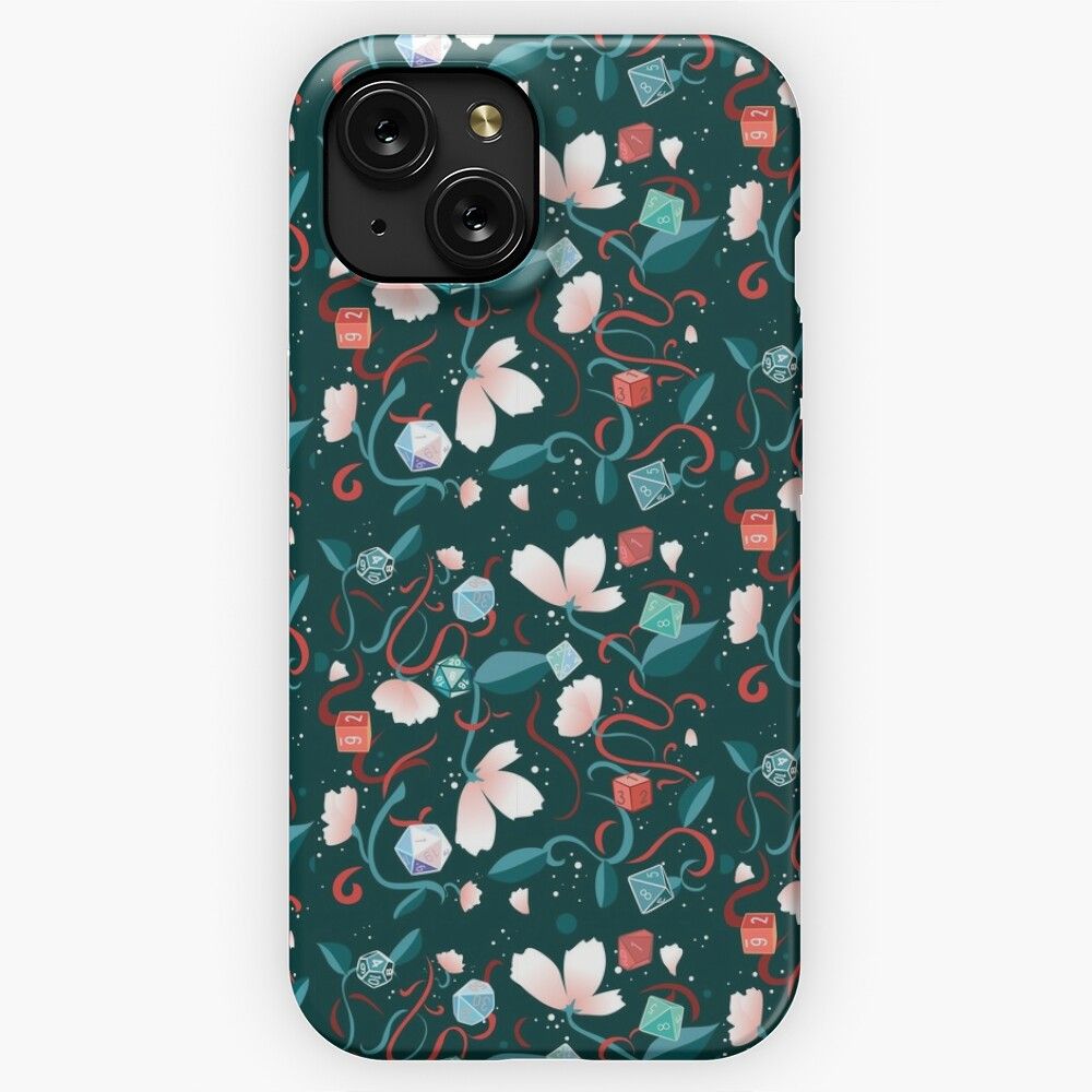 Flowers And Dice iPhone 15 Slim Phone Case Cover
