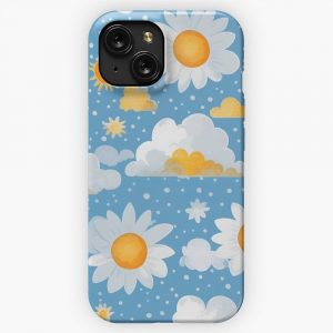Flowers In Clouds iPhone 15 Slim Phone Case Cover