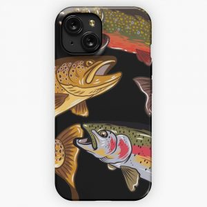 Fly Fishing Trout Tribute iPhone 15 Slim Phone Case Cover